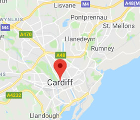 map of Cardiff