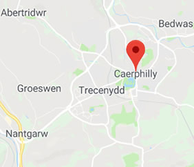 map of Caerphilly